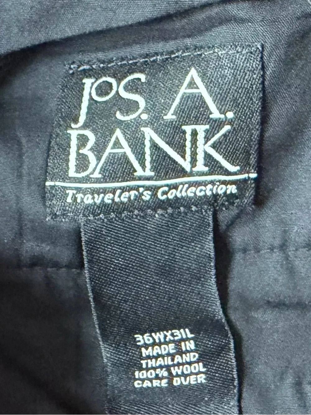 Jos A Bank Pants Mens 36x31 Gray Wool Pleated Dress Trousers Formal Slacks